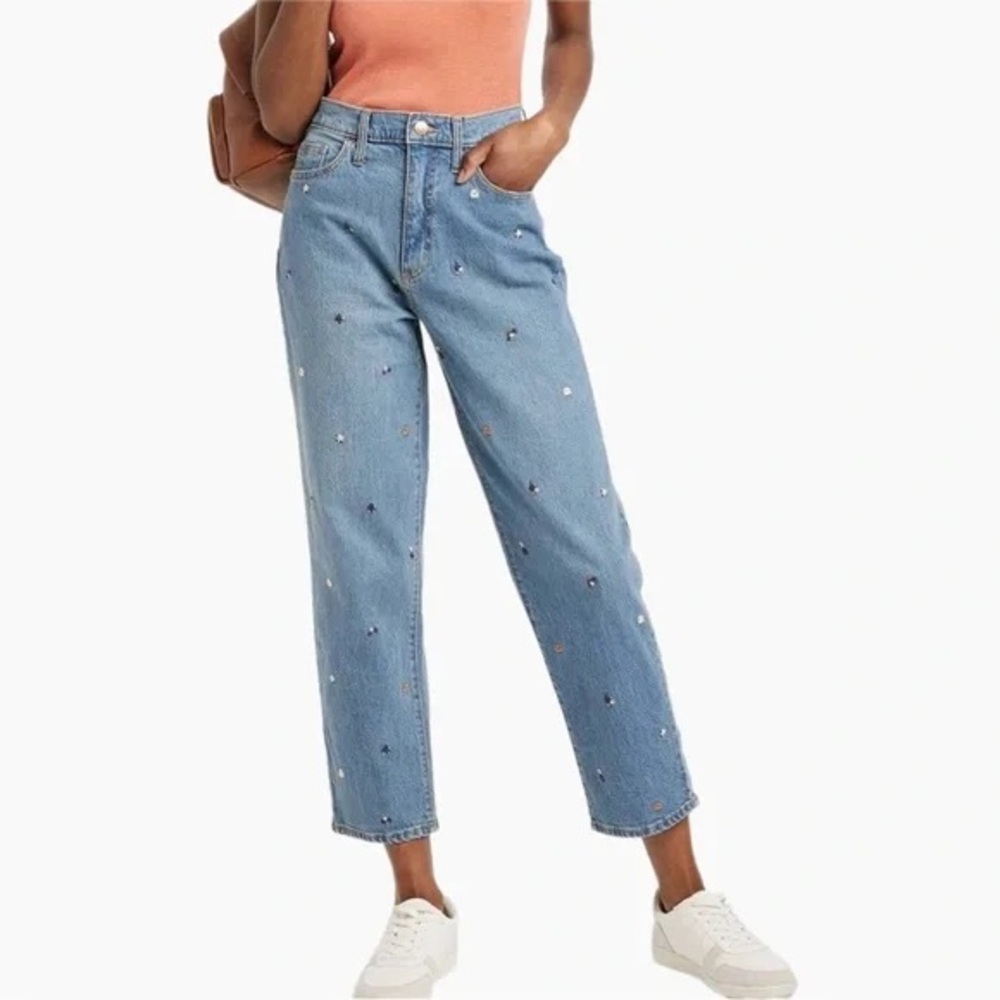 Vintage Straight Embroidered Jeans